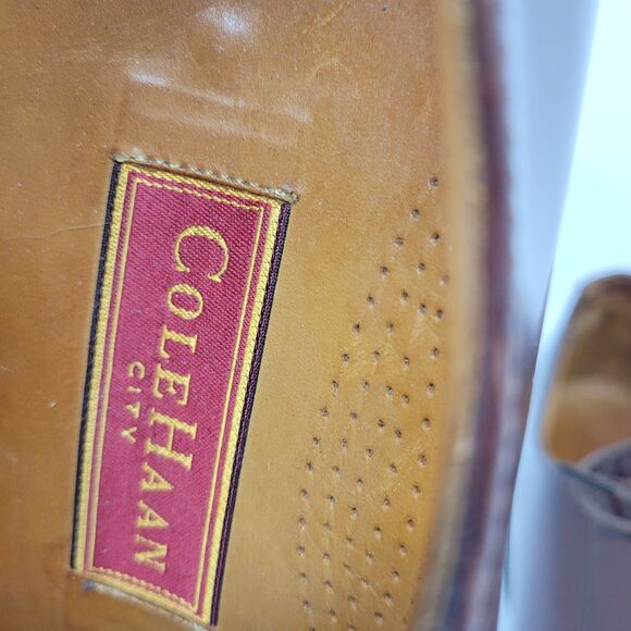 Cole Haan "Calhoun" Mens Brown Leather Split Toe Derbys Size US 12 D Made India - Picture 13 of 16